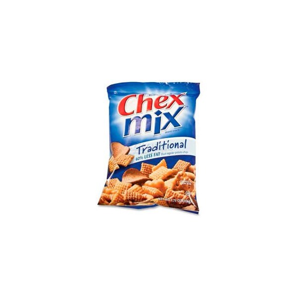 Chex Mix Snack Mix, Traditional, 3.75 Oz, 8/Box